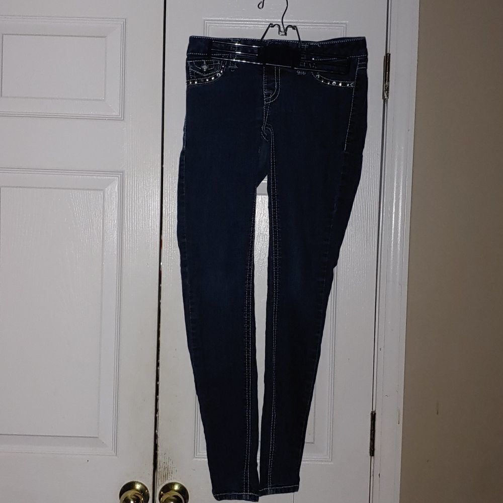2 BW/U embellished skinny jeans Sz S (2)